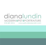 Diana Lundin Los Angeles Pet Photography logo in an ocean palette.